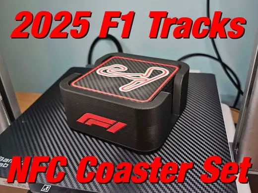 2025 F1 Tracks Coasters with Holder - NFC Embedded