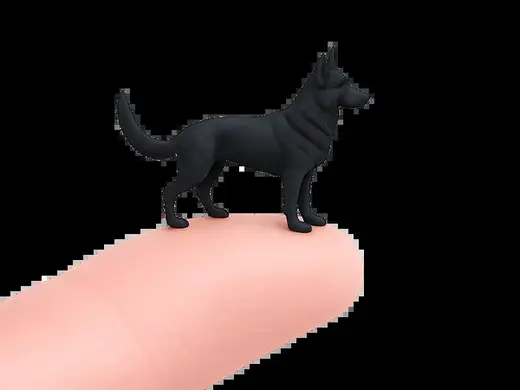 30mm Dog Miniatures - #28 German Shepherd
