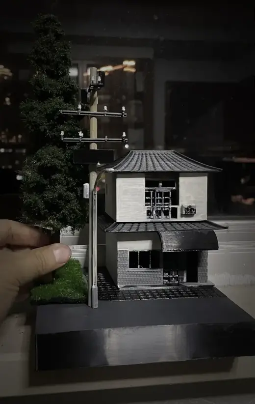 1:64微缩场景,街边房屋