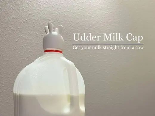 Get your milk straight from a cow (Udder milk cap)