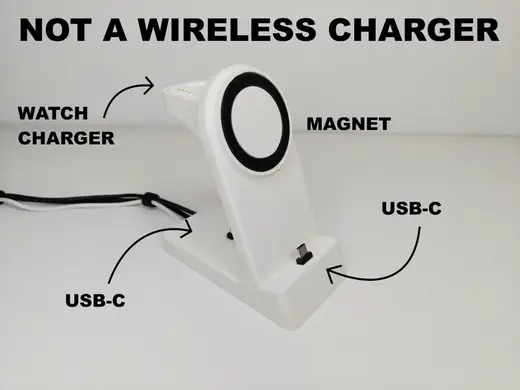 NOT A WIRELESS CHARGER 3‑in‑1 dock