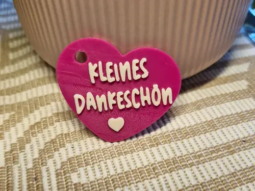 Geschenkanhänger Herz "Kleines Dankeschön"
