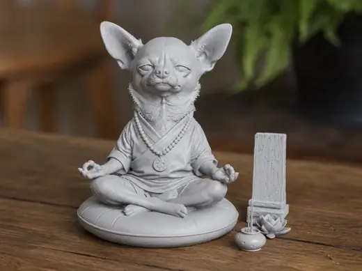 chihuahua dog meditate