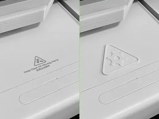 A1 - Keep Clear of Moving Parts - Sticker/Badge