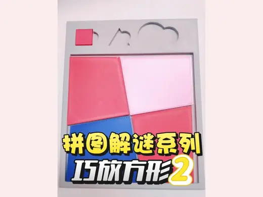 【巧放方形2】 益智玩具 puzzle谜题 趣味拼图 巧放系列拼图