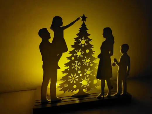 christmas family xmas tealight