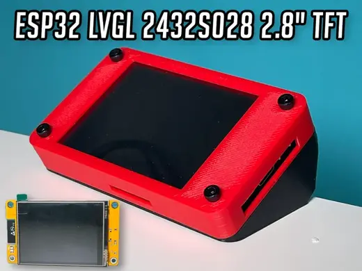 ESP32 LVGL 2432S028 2.8" TFT YELLOW DISPLAY CASE