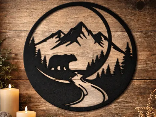 Bear Mountain Wall Art - Nature Scene Wall Decor