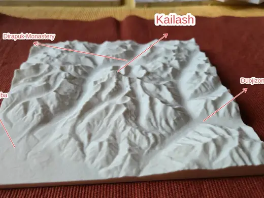 Kailash Mountain , 1:120 000, VE 1.0