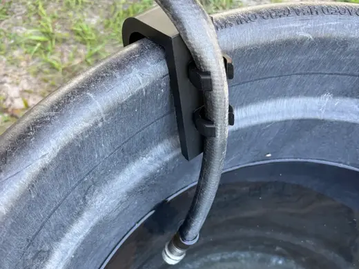 Hose Holder for Cold Tub or Rubbermaid stock tank