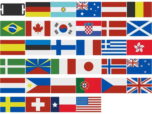 Patchs - drapeau fixation molle symétrique