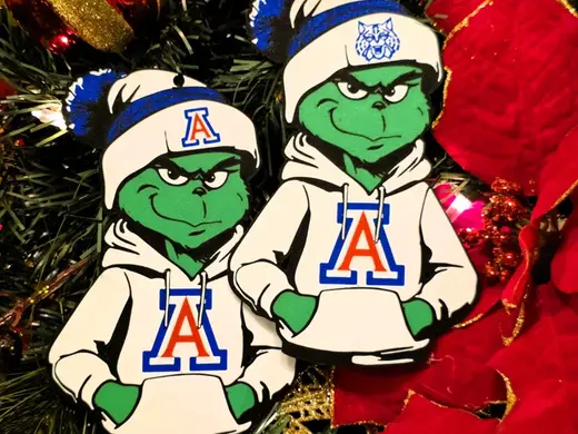 Grinch Arizona Wildcats Christmas Ornament