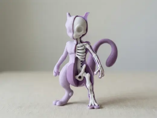 Mewtwo pokemon Skeleton