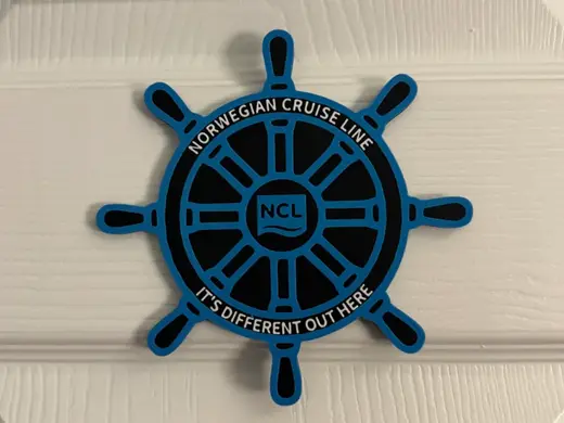 NORWEGIAN CRUISE SHIP WHEEL DOOR DECOR