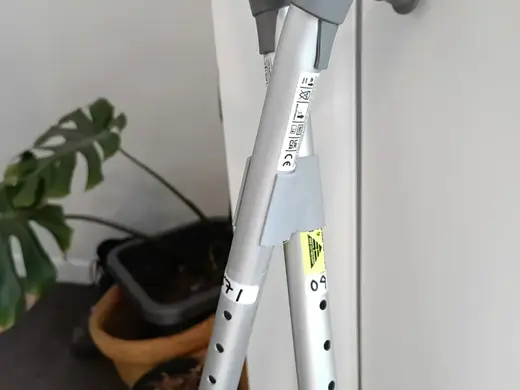 Stand/clip for crutches. No screws.25/22.5/20/17mm