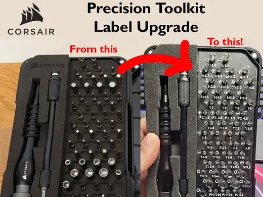 High Vis Labels for Corsair Precision Toolkit