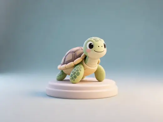 海龟-海洋世界水族馆海洋生物模型-儿童生日礼物涂色玩具