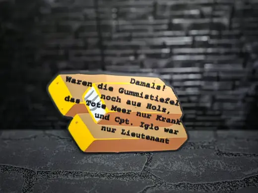 Kühlschrank Magnet Schild Damals