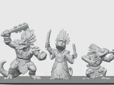 Aztex Priest and Warriors
