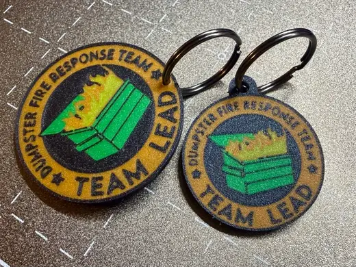 Dumpster Fire Response Team - Team Lead Keychains