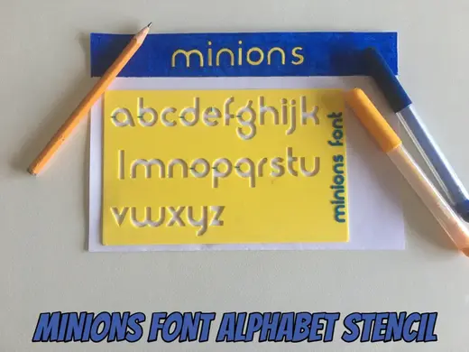 Minions Font Stencil Alphabet