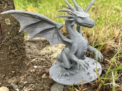 Boss Dragon on a board game stand