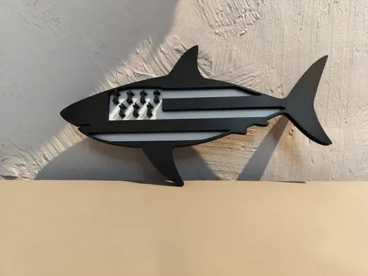 Drapeau Breton Gwenn-ha-Du - Silhouette de Requin