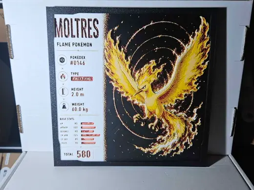 Pokemon - Moltres Infographic Hueforge