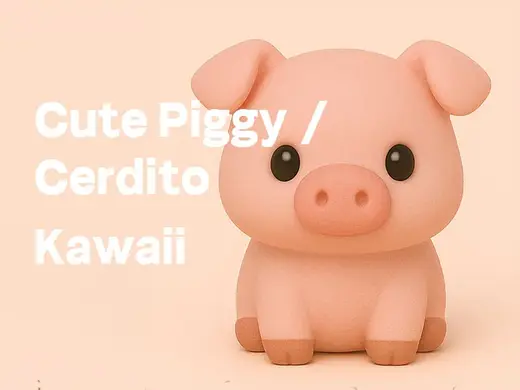 Cute Mini Pig + keychain (Multi-Color)