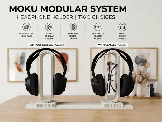 MOKU Headphone & Glasses Stand – 4 Rail Edition