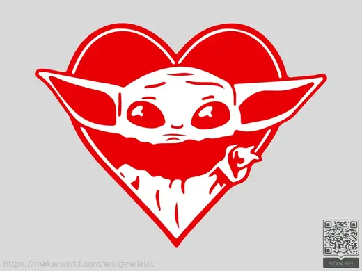 Star Wars Grogu Heart