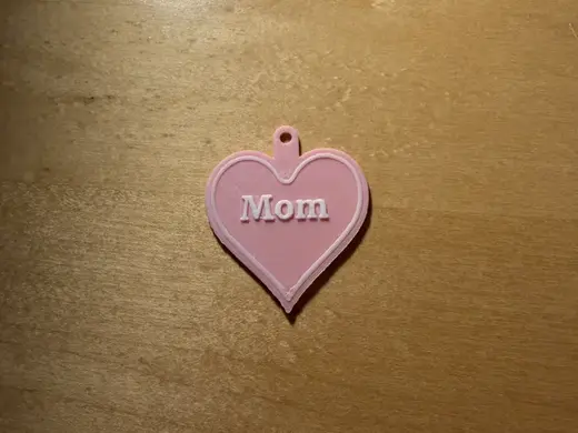 Mothers Day Heart Keychain