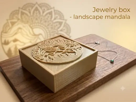 Jewelry box - landscape mandala