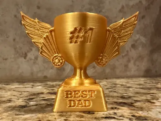 Father’s Day #1 Best Dad Trophy (editable)