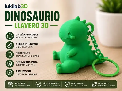 Dinosaurio Kawaii - Lukilab3D