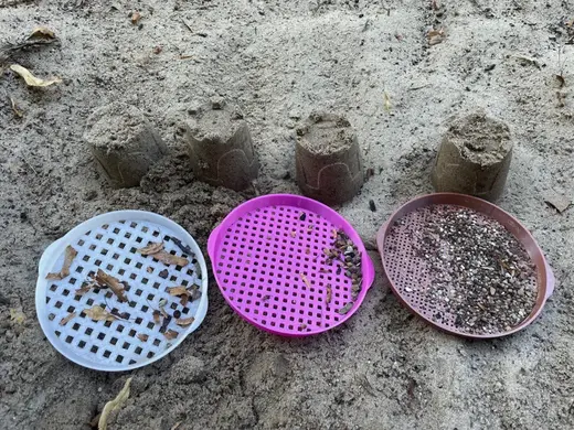 Stackable sieves 2mm 4mm 6mm