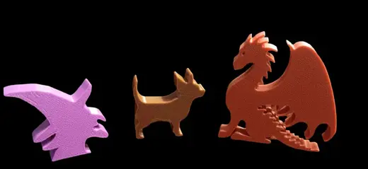 Meeples collection of game pieces