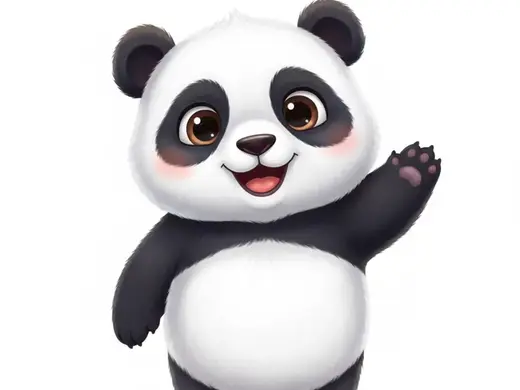 panda for children to paint with colors