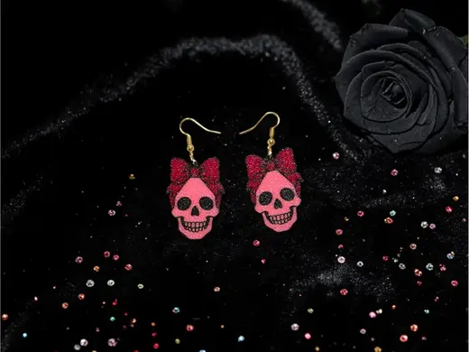 Cool skull girl earrings