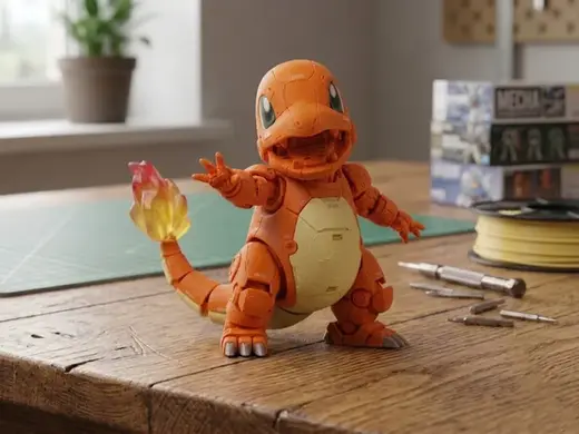 Mecha Charmander - Ultimate Pokemon Cyber Figurine