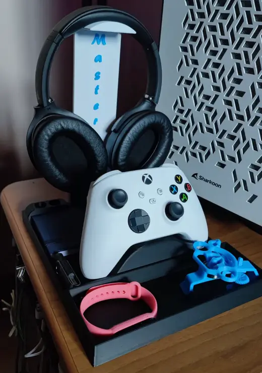 Desk organizer for headphones and gamepads