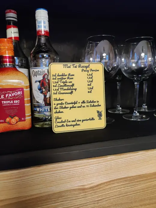 Mai Tai Rezept Schild Sign