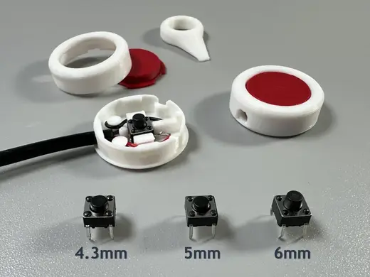 Tactile Push Button Case | Round |Snap-Fit