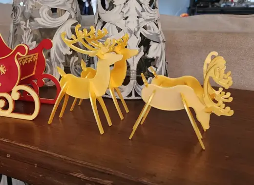 Multipart 2d Decorative Christmas Reindeer