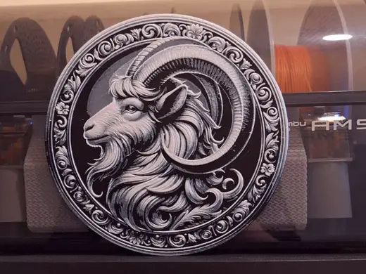 Capricorn- Zodiac sign - Hueforge - 2 colours