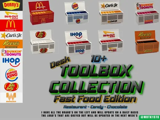 10+ Desk Toolbox Fast Food - Chocolate - Candy