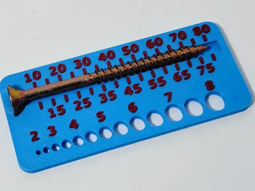 Ultimate Wood Screw Gauge & Sorter (2-8mm/Metric)