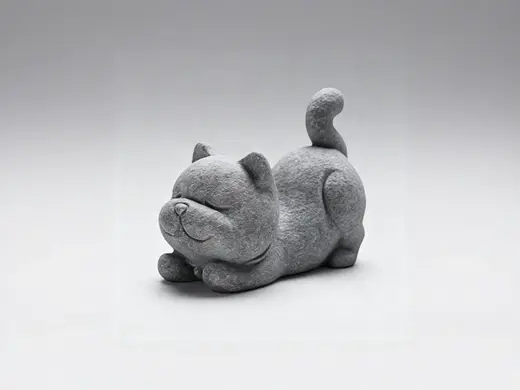 伸懒腰的小猫咪-可爱小猫家居桌面动物摆件鱼缸盆栽景观造景装饰可养茶宠