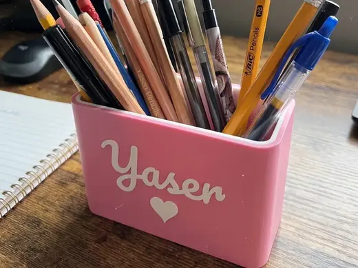 Upgraded | Cute Pen Holder Box Name & Shape