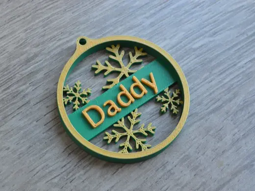 Christmas Bauble - Snowflake - Custom Name